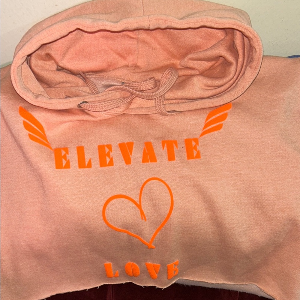 Elevate Love Hoodie - Peach and Orange